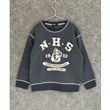 18-15チャコール/B | オーバーサイズ裏起毛トレーナー キッズ 子供服 | ZI-ON