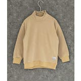 8-3ベージュ | オーバーサイズタートルネック裏起毛トレーナー キッズ 子供服 | ZI-ON