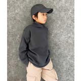 8-6チャコール | オーバーサイズタートルネック裏起毛トレーナー キッズ 子供服 | ZI-ON