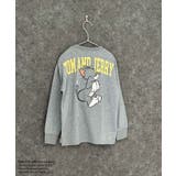 16-13杢グレー/D | TOM&JERRY 春のミニ裏毛 バックプリントBIGトレーナー | ZI-ON