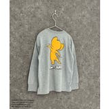 16-2杢グレー/A | TOM&JERRY 春のミニ裏毛 バックプリントBIGトレーナー | ZI-ON
