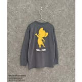 16-4チャコール/A | TOM&JERRY 春のミニ裏毛 バックプリントBIGトレーナー | ZI-ON