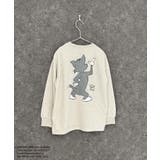 16-5オートミール/B | TOM&JERRY 春のミニ裏毛 バックプリントBIGトレーナー | ZI-ON