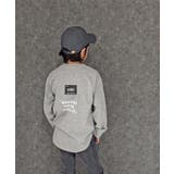9-8杢グレー/C | プリントヘムロンT キッズ 子供服 | ZI-ON