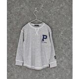 9-7杢グレー/C | オーバーサイズプリントロンT キッズ 子供服 | ZI-ON
