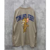 16-10ベージュ/C | TOM&JERRY バックプリントBIGトレーナー メンズ | ZI-ON