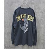 16-16チャコール/D | TOM&JERRY バックプリントBIGトレーナー メンズ | ZI-ON