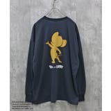 16-4チャコール/A | TOM&JERRY バックプリントBIGトレーナー メンズ | ZI-ON