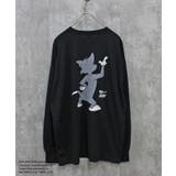 16-8ブラック/B | TOM&JERRY バックプリントBIGトレーナー メンズ | ZI-ON