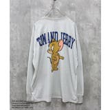 16-9オートミール/C | TOM&JERRY バックプリントBIGトレーナー メンズ | ZI-ON