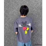 6-6チャコール | MICKEYMOUSE オーバーサイズTシャツ キッズ | ZI-ON