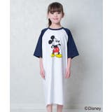 8-1ホワイト×ネイビー/A | MICKEY MOUSE オーバーサイズワンピース | ZI-ON