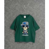 16-10D/グリーン/C | UITTG オーバーサイズTシャツ キッズ | ZI-ON