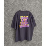 9-2チャコール/A | オーバーサイズプリントTシャツ キッズ 子供服 | ZI-ON
