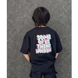 9-3ブラック/A | オーバーサイズプリントTシャツ キッズ 子供服 | ZI-ON