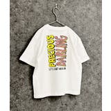 9-4オフホワイト/B | オーバーサイズプリントTシャツ キッズ 子供服 | ZI-ON