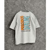 9-5杢グレー/B | オーバーサイズプリントTシャツ キッズ 子供服 | ZI-ON
