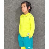 8-2イエロー | フルジップラッシュガード キッズ水着 子供用 | ZI-ON
