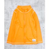 8-3オレンジ | フルジップラッシュガード キッズ水着 子供用 | ZI-ON