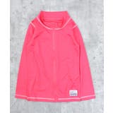 8-4ピンク | フルジップラッシュガード キッズ水着 子供用 | ZI-ON