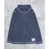 8-7チャコール | フルジップラッシュガード キッズ水着 子供用 | ZI-ON