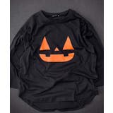 6-5ブラック×オレンジ/B | ハロウィン BIGロンT キッズ | ZI-ON