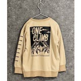 9-8ベージュ/C | ミニ裏毛 マウンテンBIGトレーナー キッズ | ZI-ON