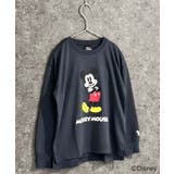 16-4チャコール/A | MICKEYMOUSE ミニ裏毛 ビックトレーナー | ZI-ON