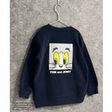 8-6ネイビー/B | TOM&JERRY 裏起毛トレーナー キッズ | ZI-ON