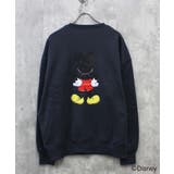 16-16チャコール/D | MICKEY MOUSE ミッキーBIGトレーナー | ZI-ON