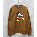 16-6キャメル/B | MICKEY MOUSE ミッキーBIGトレーナー | ZI-ON