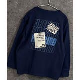 16-7ネイビー/B | プリントBIGロンT キッズ 子供服 | ZI-ON