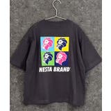 16-3チャコール/A | NESTA オーバーサイズTシャツ キッズ | ZI-ON