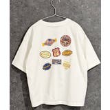 9-1オフホワイト/A | ステッカーデザイン 半袖Tシャツ キッズ | ZI-ON