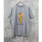 8-2杢グレー/A | TOM&JERRY プリントTシャツ メンズ | ZI-ON