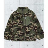 6-4迷彩カーキ | キッズ アウター ボアジャケット | ZI-ON