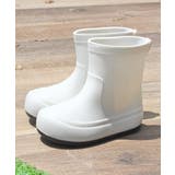 16-13ホワイト/C新作厚底風タイプ | 新入荷、厚底風レインブーツ 長靴 キッズ | ZI-ON