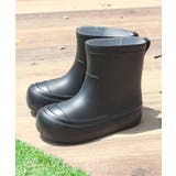 16-16ブラック/C新作厚底風タイプ | 新入荷、厚底風レインブーツ 長靴 キッズ | ZI-ON