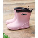 16-7ピンク×ブラウン/B | 新入荷、厚底風レインブーツ 長靴 キッズ | ZI-ON