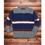 16-11ネイビーミックス | キッズ ニット セーター | ZI-ON