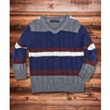 16-11ネイビーミックス | キッズ ニット セーター | ZI-ON