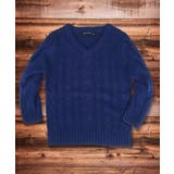 16-3ネイビー | キッズ ニット セーター | ZI-ON