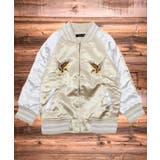 10-7ベージュ | 刺繍入り中綿スカジャン キッズ 子供服 | ZI-ON