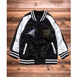 10-8ブラック | 刺繍入り中綿スカジャン キッズ 子供服 | ZI-ON