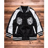 10-9ブラック | 刺繍入り中綿スカジャン キッズ 子供服 | ZI-ON