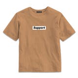 18-11モカ | ボックスロゴプリントＴシャツ キッズ 子供服 | ZI-ON