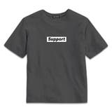 18-12ブラック | ボックスロゴプリントＴシャツ キッズ 子供服 | ZI-ON
