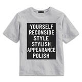 18-3杢グレー | ボックスロゴプリントＴシャツ キッズ 子供服 | ZI-ON