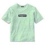 18-9ミント | ボックスロゴプリントＴシャツ キッズ 子供服 | ZI-ON