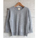 8-6杢グレー/12G | キッズ 子供服 BIGニットセーター | ZI-ON